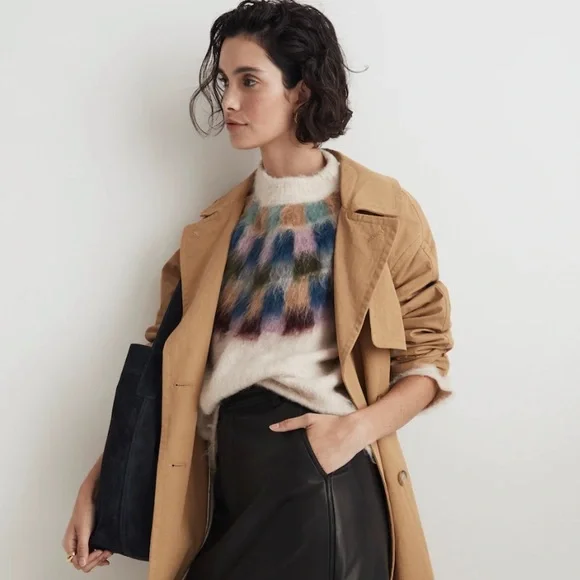 Madewell Brushed Checkerboard Fair Isle Sweater - Picture 8 of 8